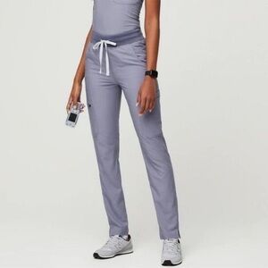 Figs Vapor Blue Space Dye High Waisted Skinny Yola Pants XS